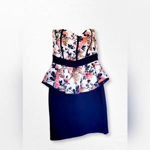 Fashion Magazine Womens Party Mini Peplum Dress Size Medium